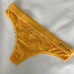 PINK Lace Thongs Women Size Large